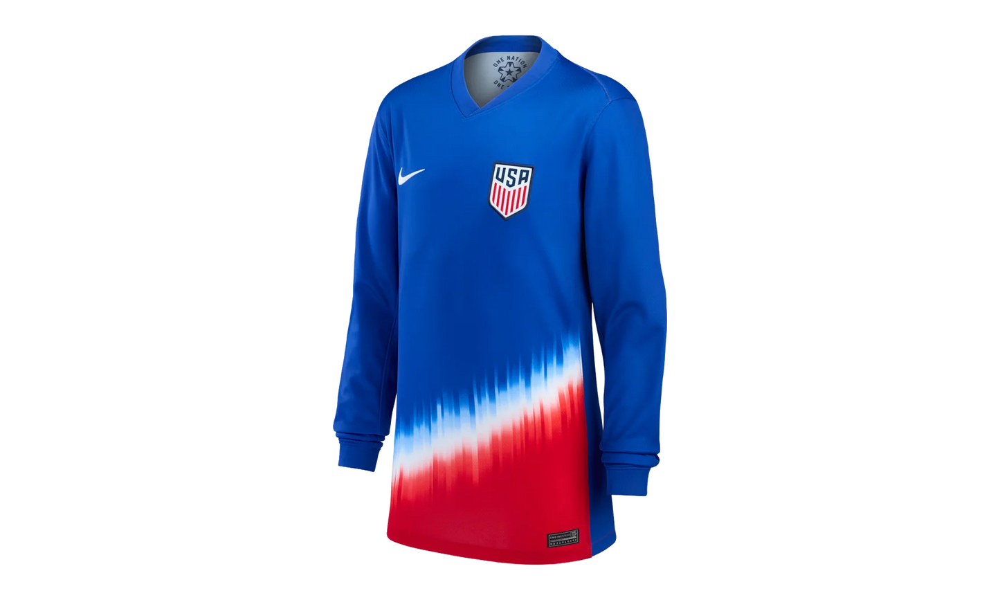 Dri-FIT Soccer Long-Sleeve Replica Jersey GS "USMNT 2024 Stadium Away" FJ1586 417