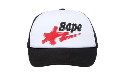 A Bathing Ape 'Star' Trucker "Black / Red" RA 1018