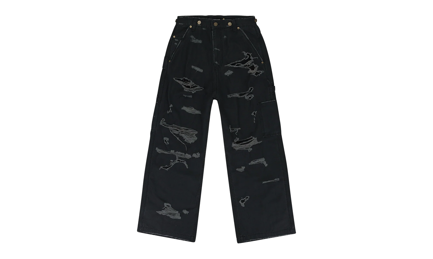 DISTRESSED PATCH WORK SWEATPANTS "Black" PGR XJNS 0001