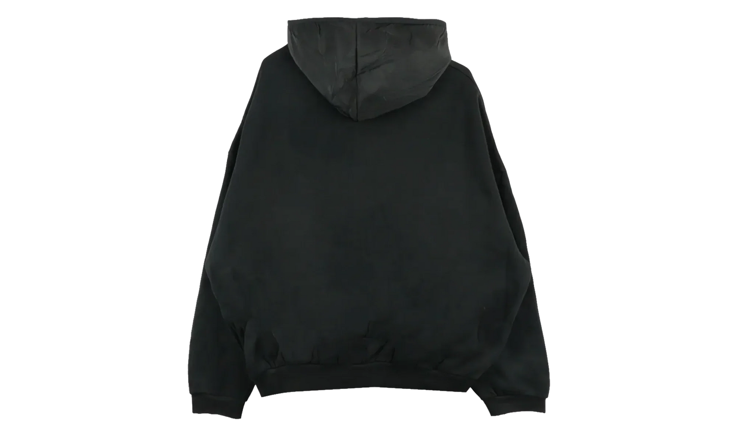 Nylon Fleece Hoodie "Jet Black" 202SP244314F