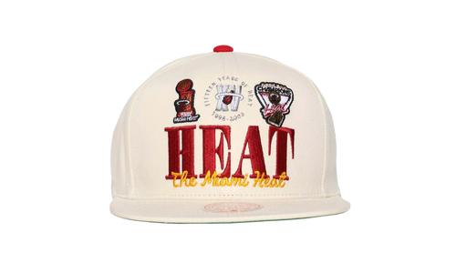 NBA Hardwood Classics Reframe Retro Snapback Cap "Miami Heat - Off White" HHSS5136 MHEYYPPPOFWH