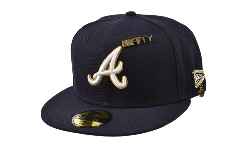 59FIFTY Atlanta Braves Fitted Hat "Navy / Gold" 60750701