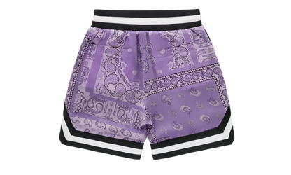 Black Paisley Silk Shorts "Purple" BBKSPSP6305MI Purple
