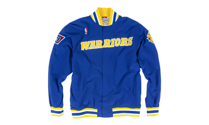 NBA Authentic Away Warm-Up Jacket "1996-97 Golden State Warriors - Blue / Yellow" 6056S310D96GSW