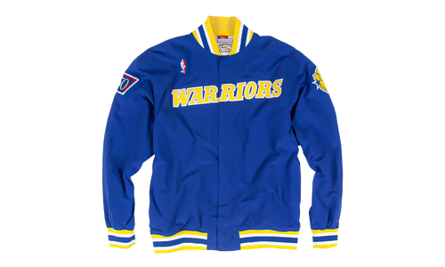 NBA Authentic Away Warm-Up Jacket "1996-97 Golden State Warriors - Blue / Yellow" 6056S310D96GSW