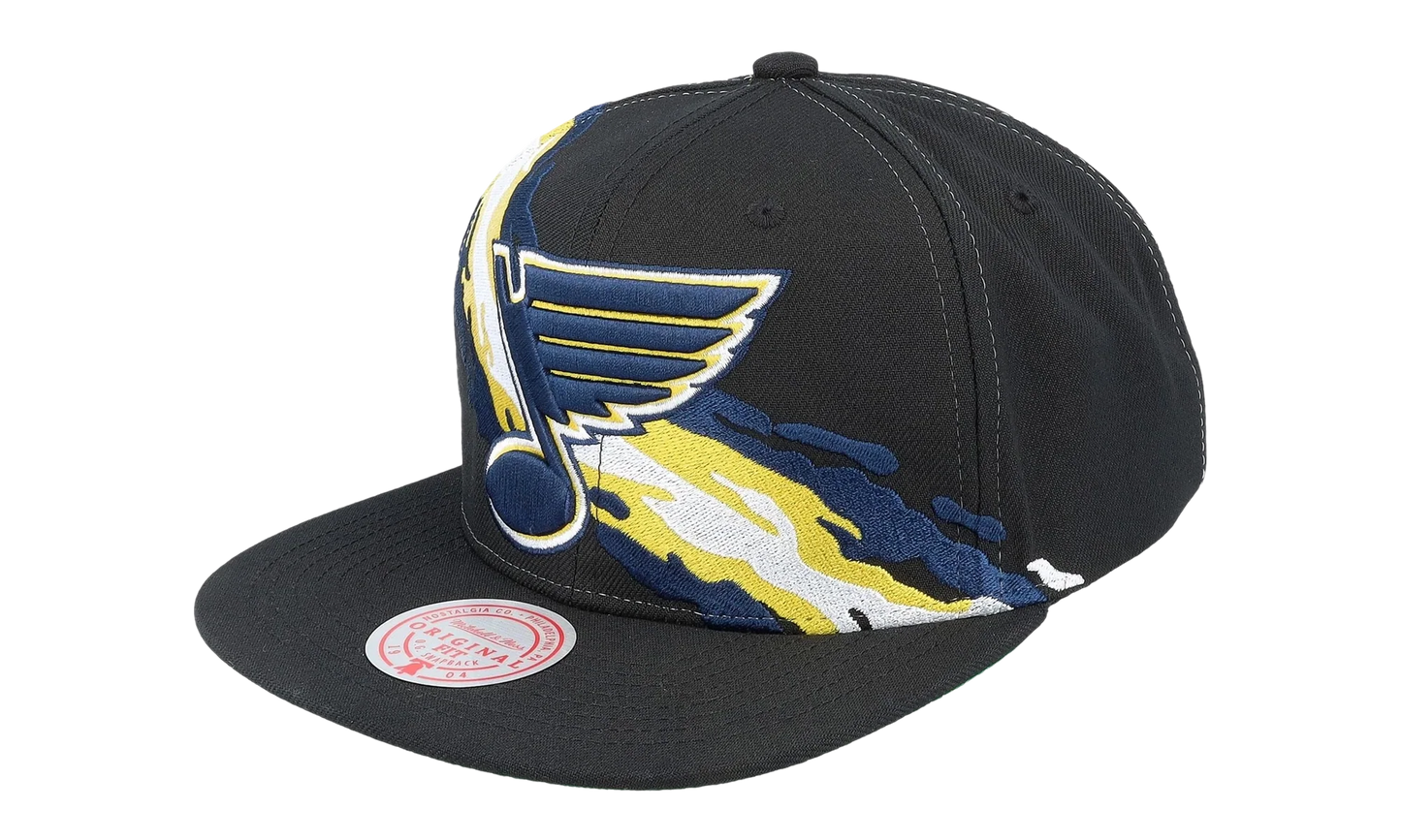 NHL Vintage Paintbrush Snapback Cap "St. Louis Blues - Black" 6HSSSH22087 SLUBLCK