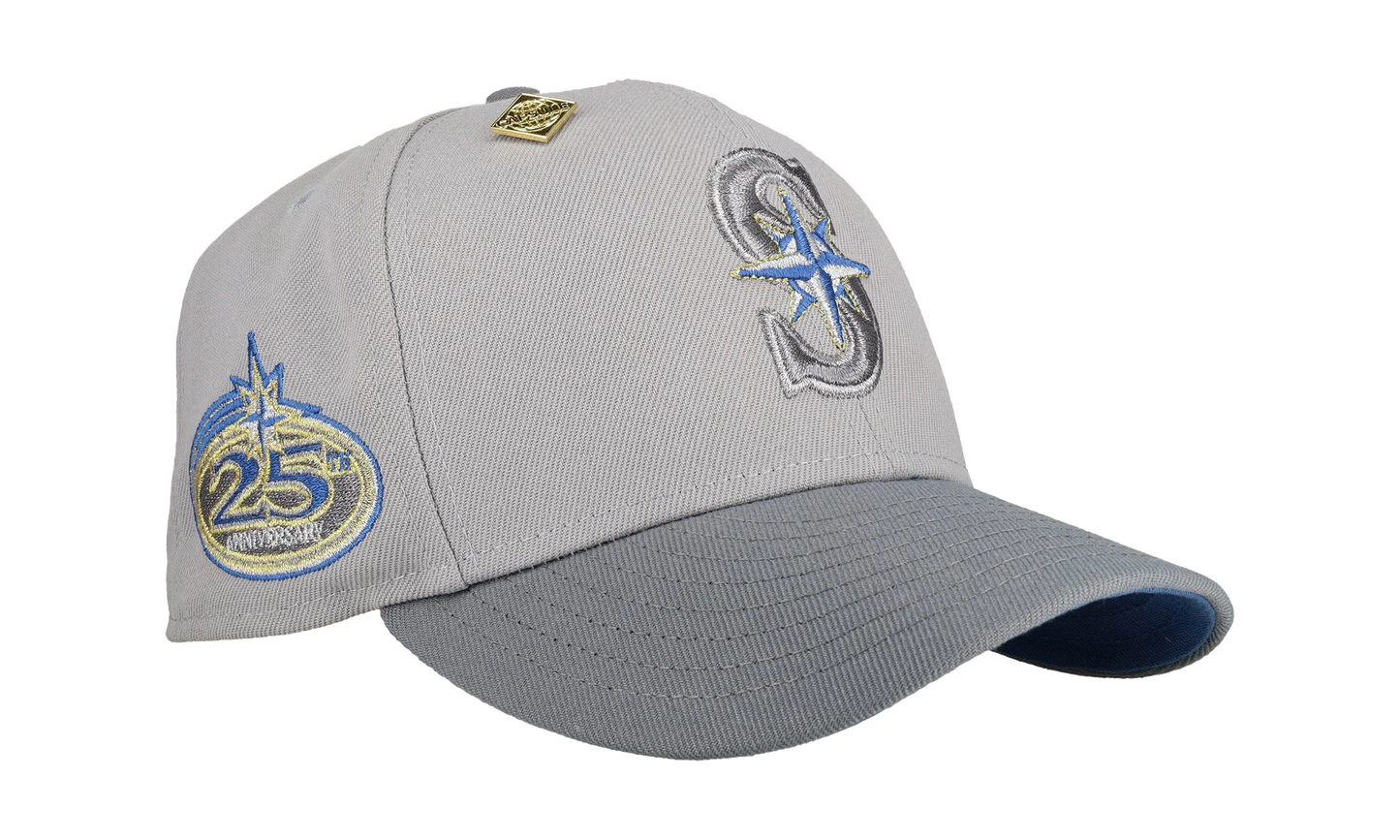 59FIFTY Seattle Mariners 25th Anniversary Fitted Hat "Grey / Ice Blue" NE372
