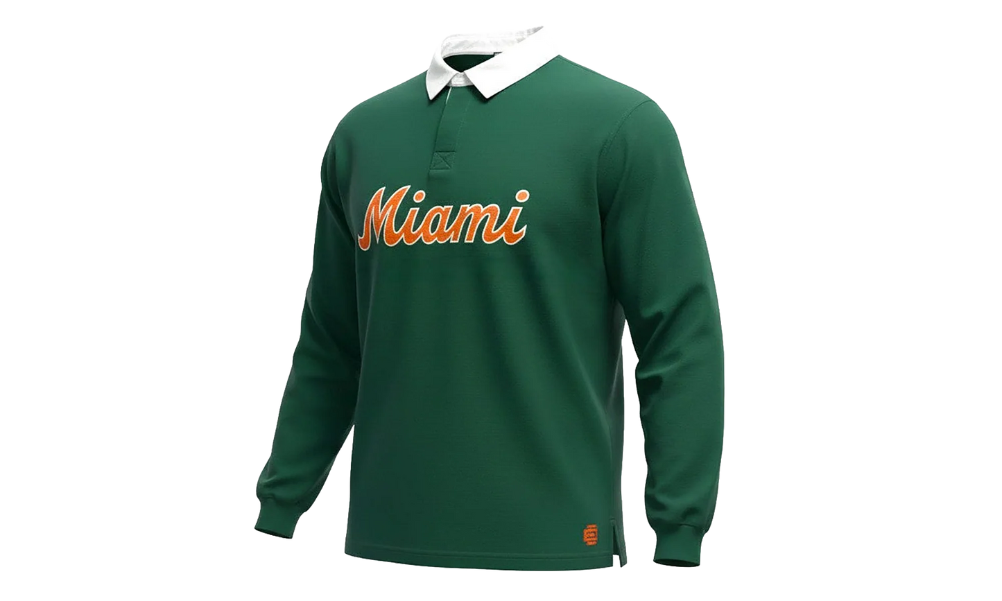 EE RUGBY CORE POLO "MIAMI - Green/Orange" EE741