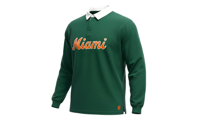 EE RUGBY CORE POLO "MIAMI - Green/Orange" EE741