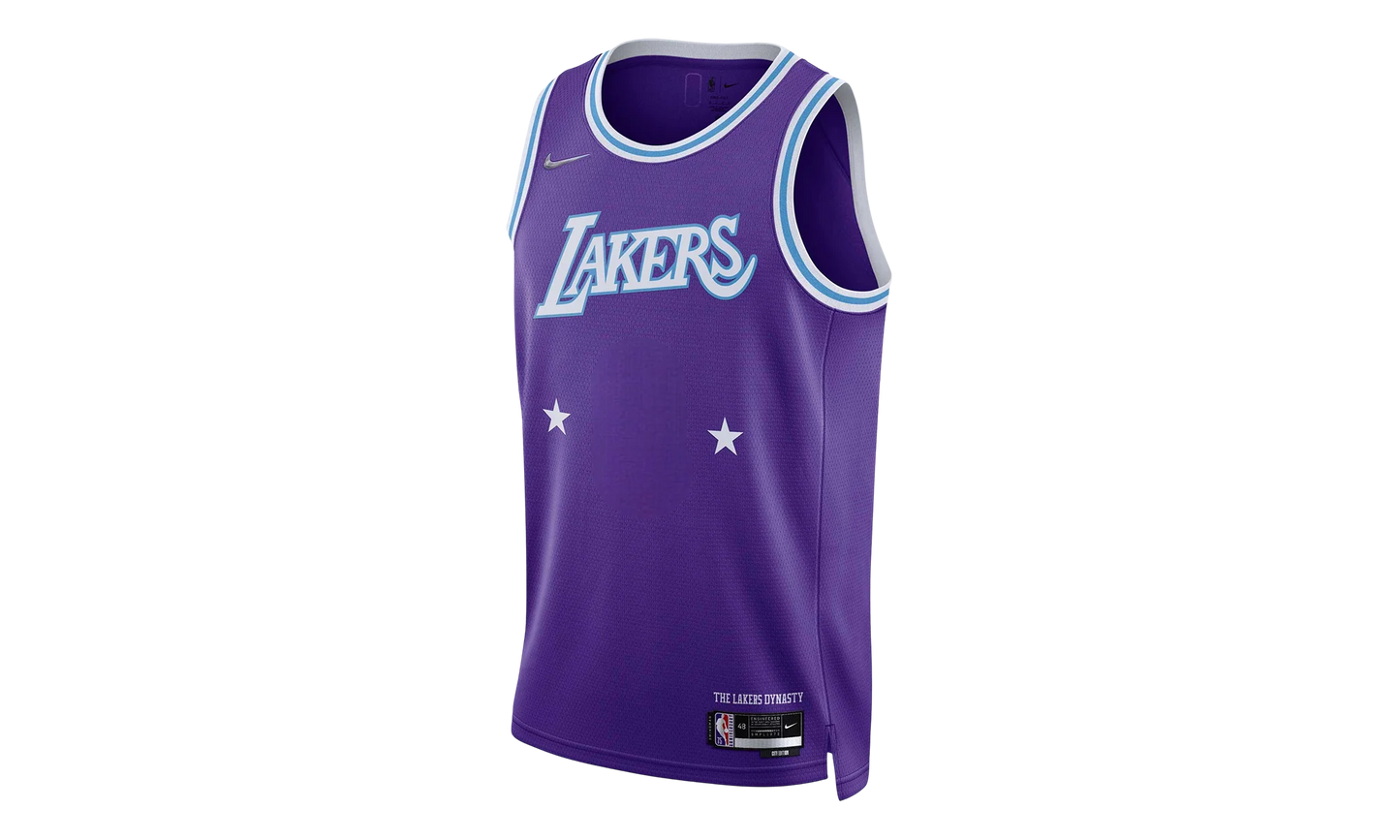NBA La Lakers 2021-22 75Th City Swingman Jersey "Purple" DB4067 504