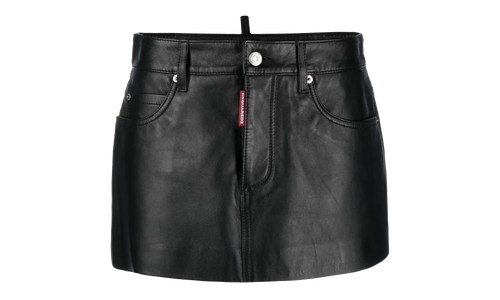 Leather Mini Skirt WMNS "Black" S75MA0863SY1623900