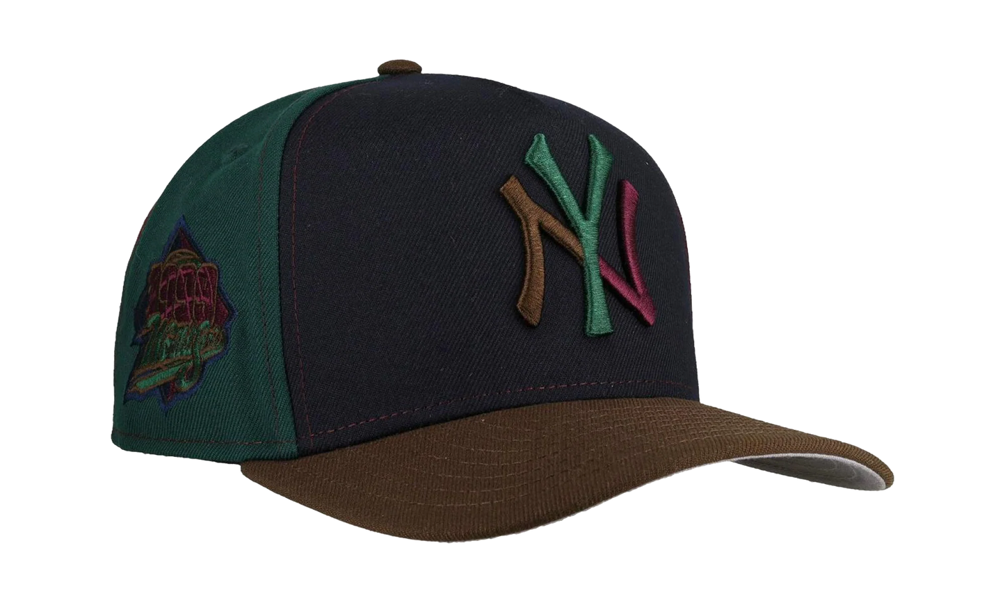 9FIFTY New York Yankees 1999 World Series Pinwheel A Frame Snapback Hat "Black / Green / Brown" NE262