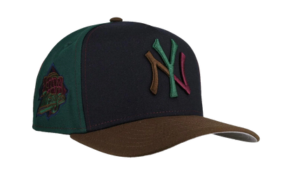 9FIFTY New York Yankees 1999 World Series Pinwheel A Frame Snapback Hat "Black / Green / Brown" NE262