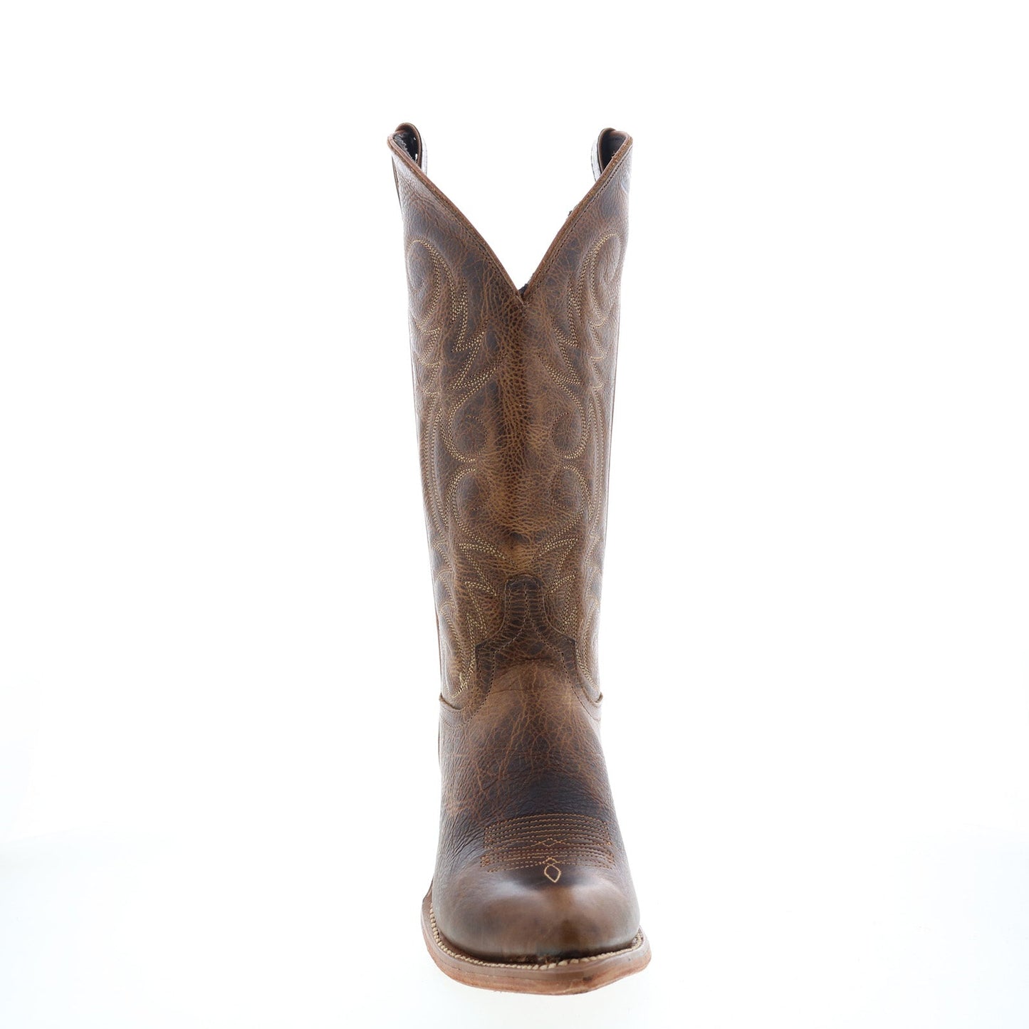 Abilene Boots 9172 Womens Brown Leather Slip On Cowboy Western Boots