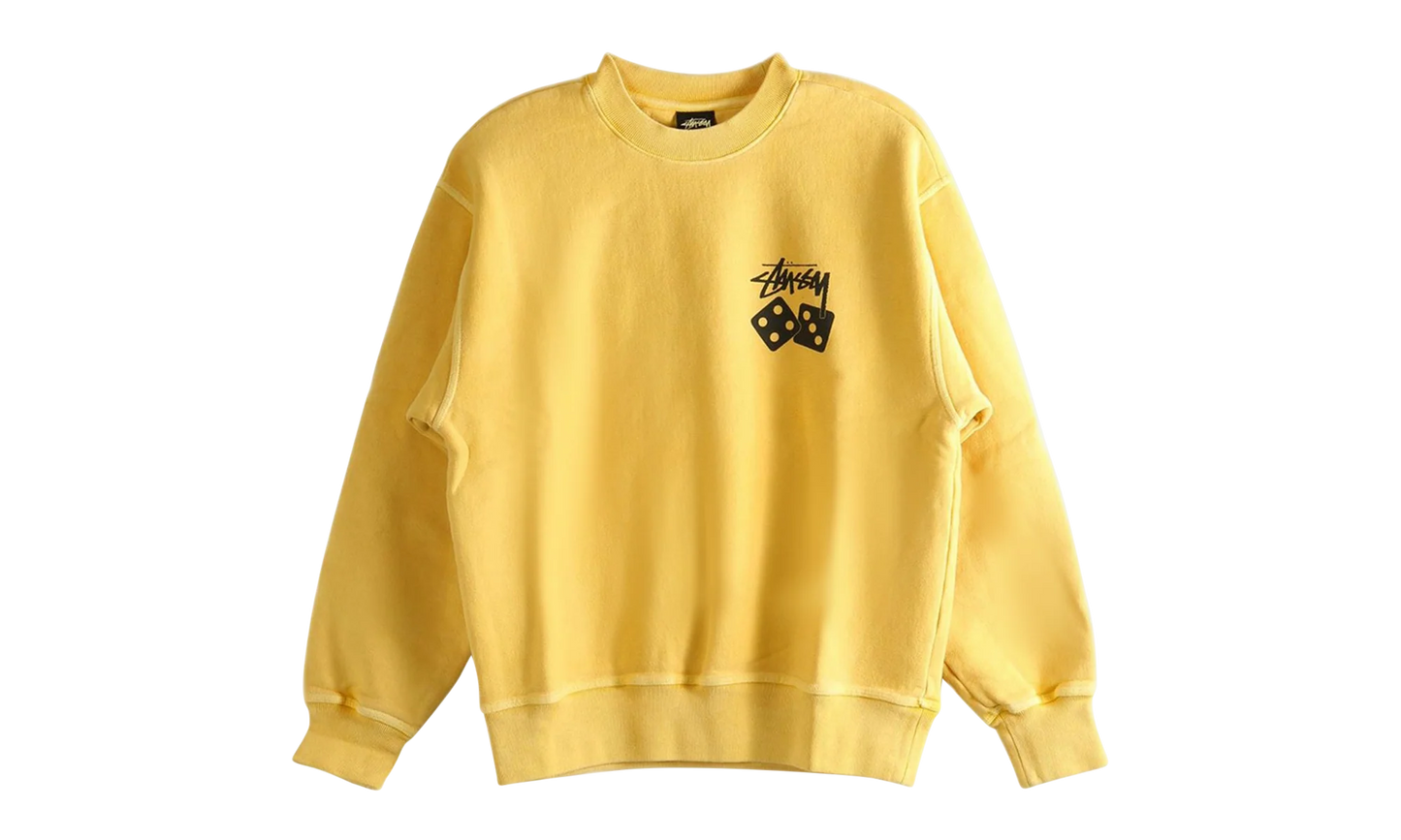Dice Pig Dyed Crew Sweatshirt "YELLOW" 1915077 YELO