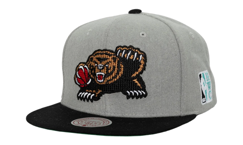 NBA Hardwood Classics Melt Stitch Snapback Cap "Vancouver Grizzlies - Grey" HS8959 VGRGREY