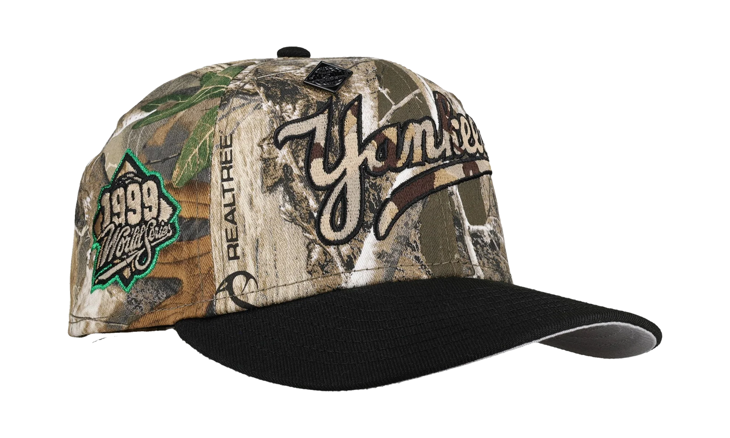 59FIFTY New York Yankees 1999 World Series Fitted Hat "Black / Real Tree" NE253