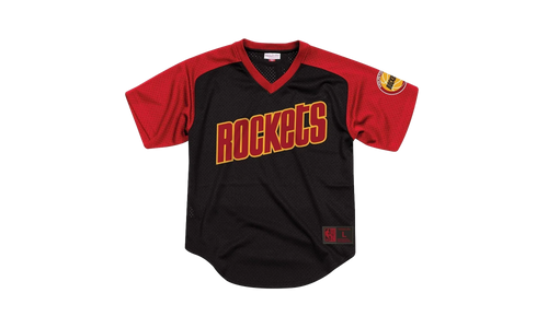 NBA Final Seconds Mesh V-Neck Shirt "Houston Rockets - Black" BA87OQ HRO K JXZ
