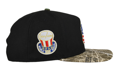 9FIFTY New York Yankees 1952 World Series USA A Frame Snapback Hat "Black / Real Tree Camo" NE231