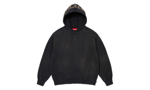 Overdyed Studded Hooded Sweatshirt "SS26 - Black" SU27374