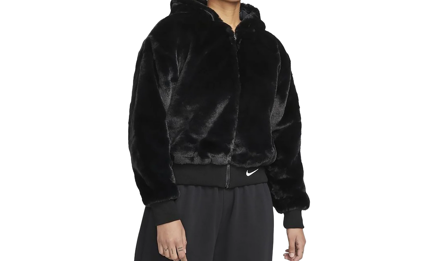 Sportswear Essentials Faux Fur Jacket "Black / White" DD5116 010