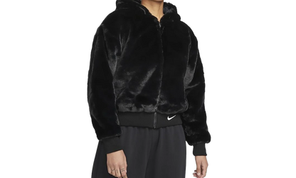 Sportswear Essentials Faux Fur Jacket "Black / White" DD5116 010