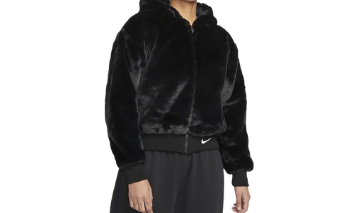 Sportswear Essentials Faux Fur Jacket "Black / White" DD5116 010