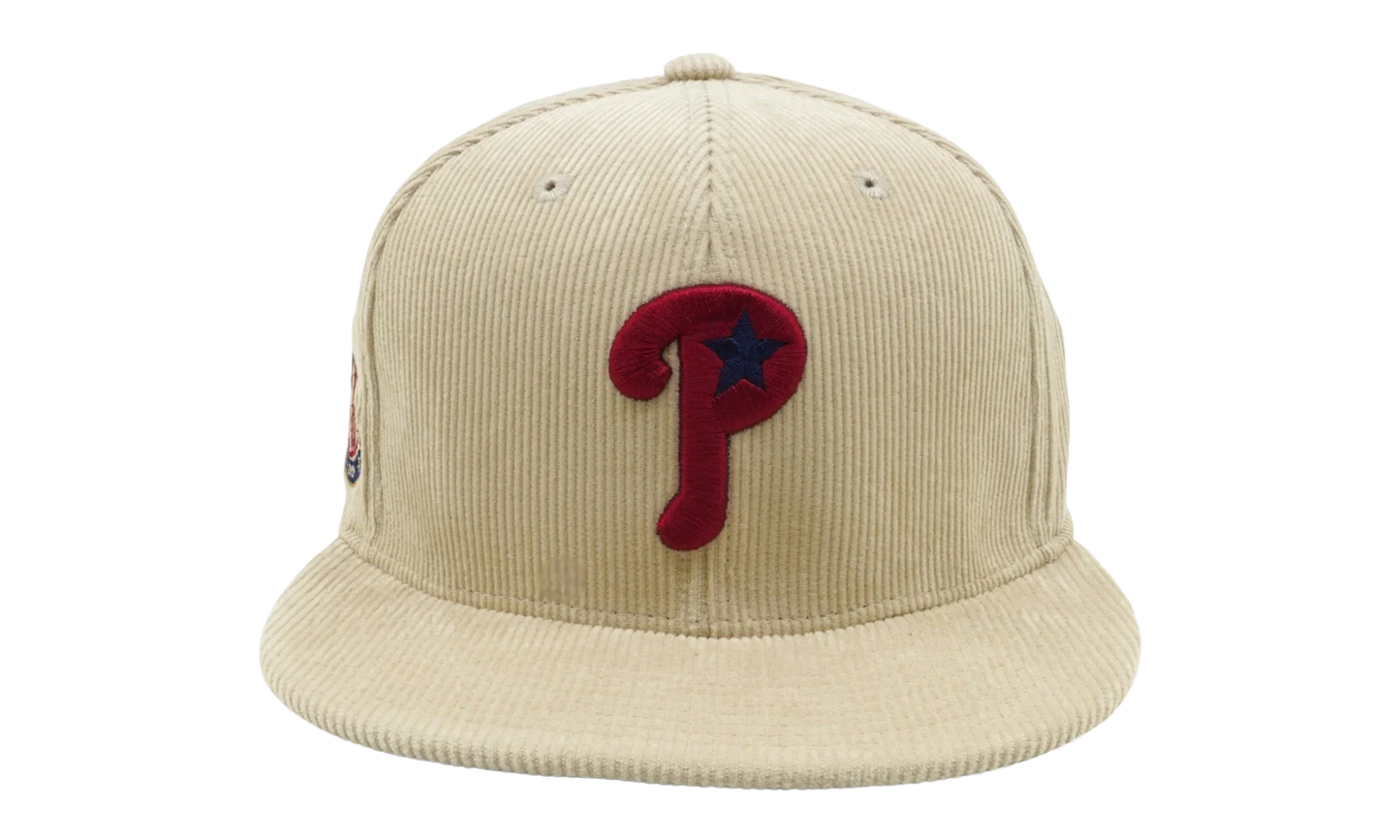 MLB Team Cord Fitted Phillies 2004 Cap "Cream" 6HSF1838 PPH04PPPCREA