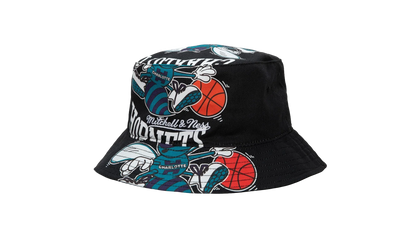 NBA Hardwood Classics Cut Up Bucket Hat "Charlotte Hornets - Black" BUCKSH21322 CHOBLCK