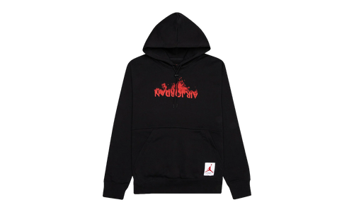 Air Jordan Retro 4 Graphics Fleece Pullover Hoodie "Black / Red" DD3867 010