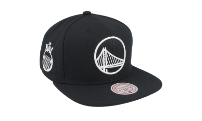 NBA Evergreen Black White Snapback Cap "Golden State Warriors - Black" HS8547 GSWBLCK