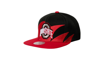 NCAA Sharktooth Snapback Cap "Ohio State Buckeyes - Black / Red" HHSS3304 OSTYYPPPBKRD