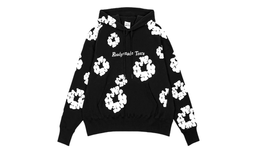 Ready Made Cotton Wreath Hooded Sweatshirt "Black" DT369