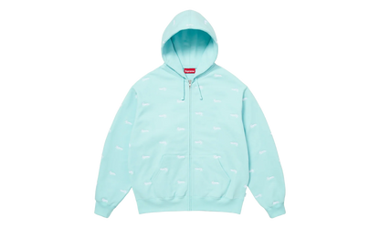Repeat Script Zip Up Hoodie "FW25 - Aqua" SU26978