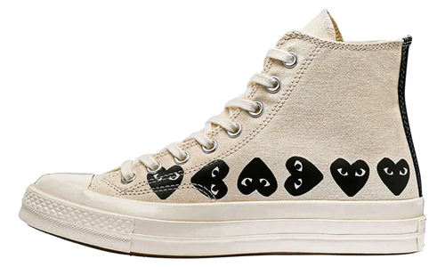 Chuck Taylor All Star 70 Hi "Comme des Garcons PLAY Multi-Heart Milk" AZ K127 001