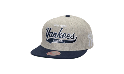 MLB Tailsweep 2.0 Melton Snapback Cap "New York Yankees - Grey" HHSS7435 NYYYYPPPGREY