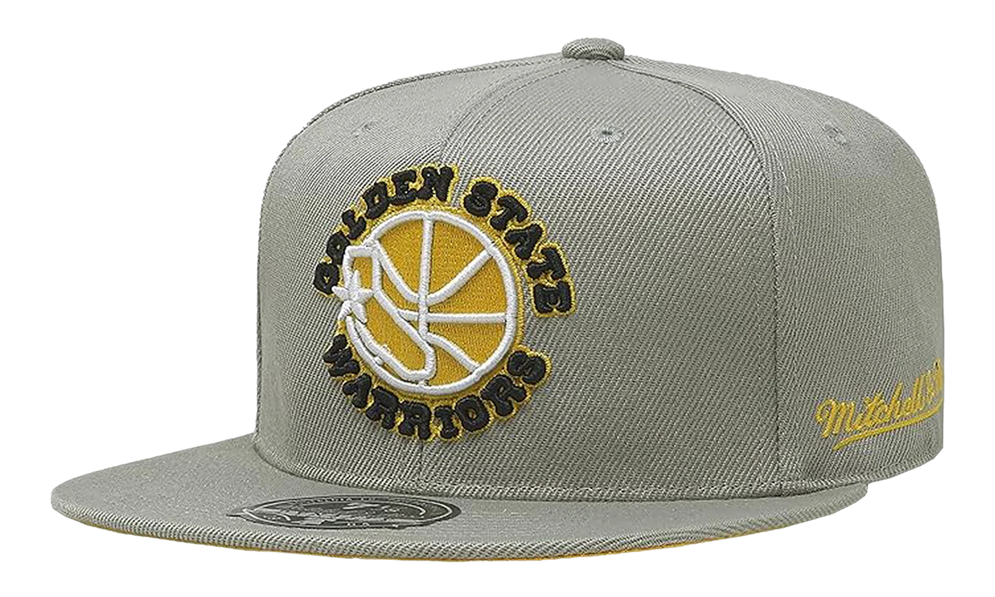 NBA Hardwood Classics Fitted Cap "Golden State Warriors - Sunny Gray" 6HSFDX21134 GSWGREY