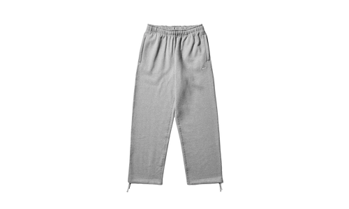 Solo Swoosh Fleece Open Hem Trousers "Dark Grey Heather / Light Smoke Grey / White" HV1090 063