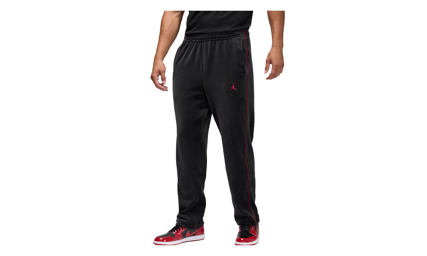 Jordan Brooklyn Velour Track Trousers "Black / Gym Red" HV1872 010