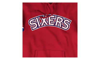 NBA French Terry Short Sleeve Hoodie "Philadelphia 76ers - Scarlet" FPHDMG18037 P76SCAR1