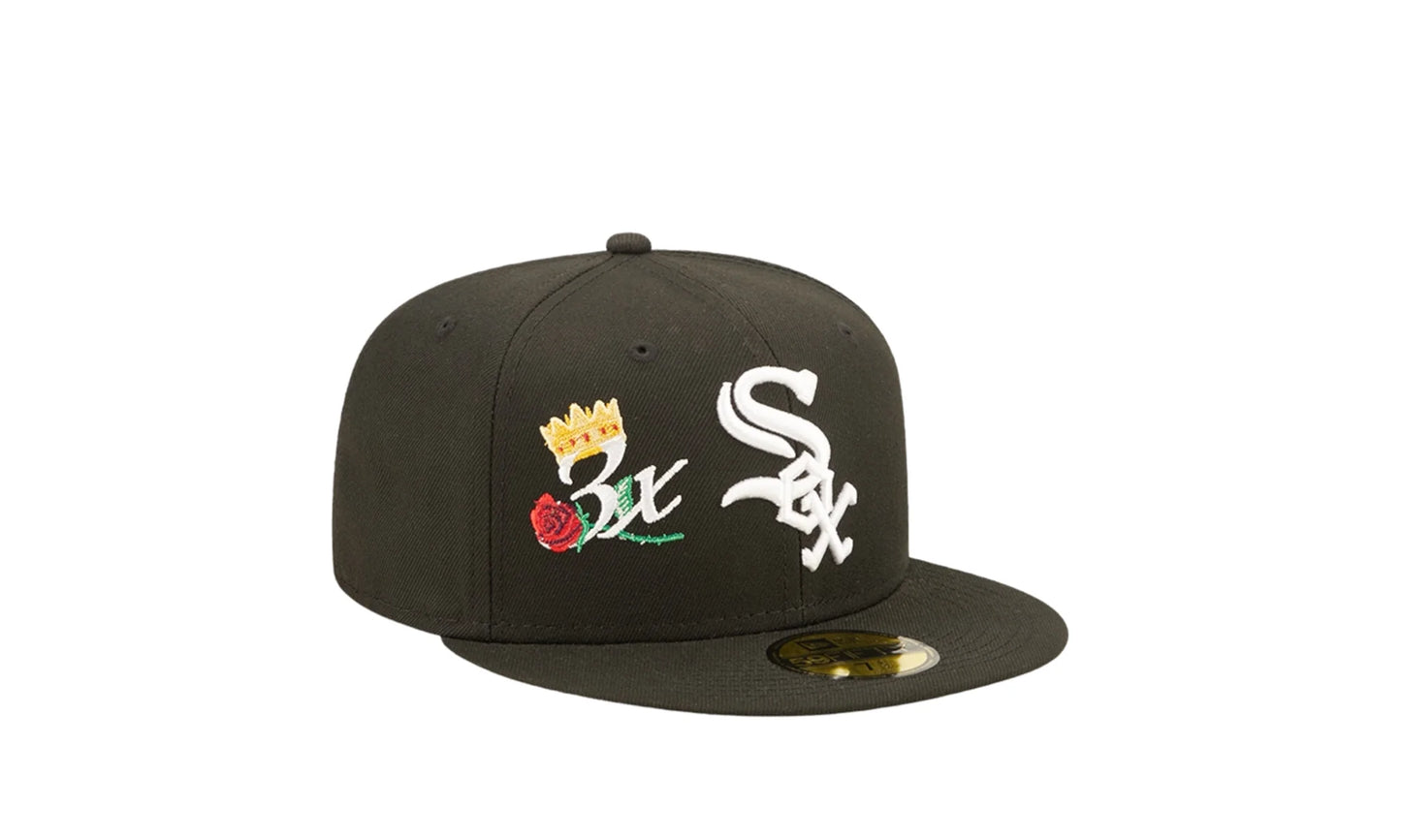 59Fifty MLB Chicago Sox Crown 3X Champs Fitted Hat "Black" 60243491