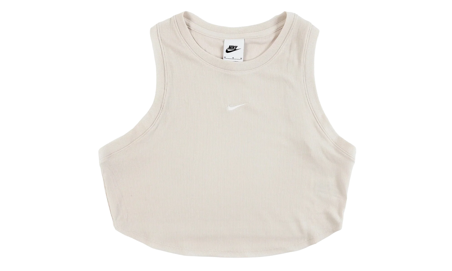 Sportswear Essentials Ribbed Cropped Tank Top WMNS "Light Orewood Brown / Sail" FB8279 104