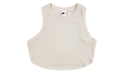 Sportswear Essentials Ribbed Cropped Tank Top WMNS "Light Orewood Brown / Sail" FB8279 104