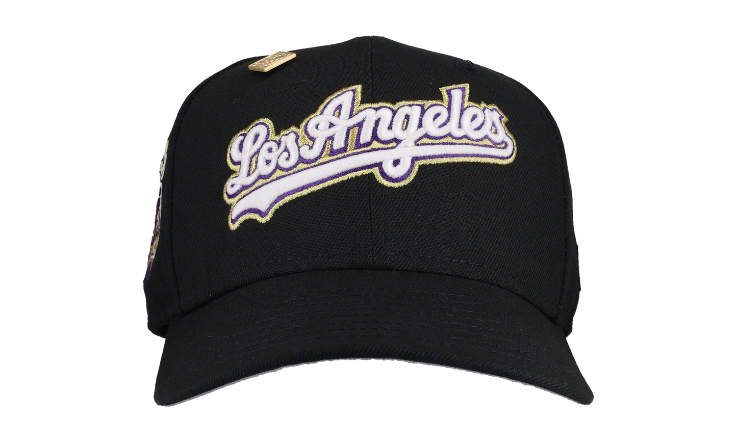 59FIFTY Los Angeles Dodgers "GLOWtani" Fitted Hat "Black / Gold / Purple" 123451301145