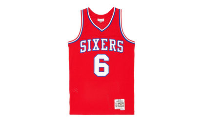 1982-83 Julius Erving Philidelphia 76ers Swingman Jersey "Red Multi" MN1982 83JEP76SJ