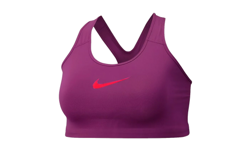 Swoosh Medium‑Support Non‑Padded Sports Bra WMNS "White Black (Plus Size)" BQ0973 564