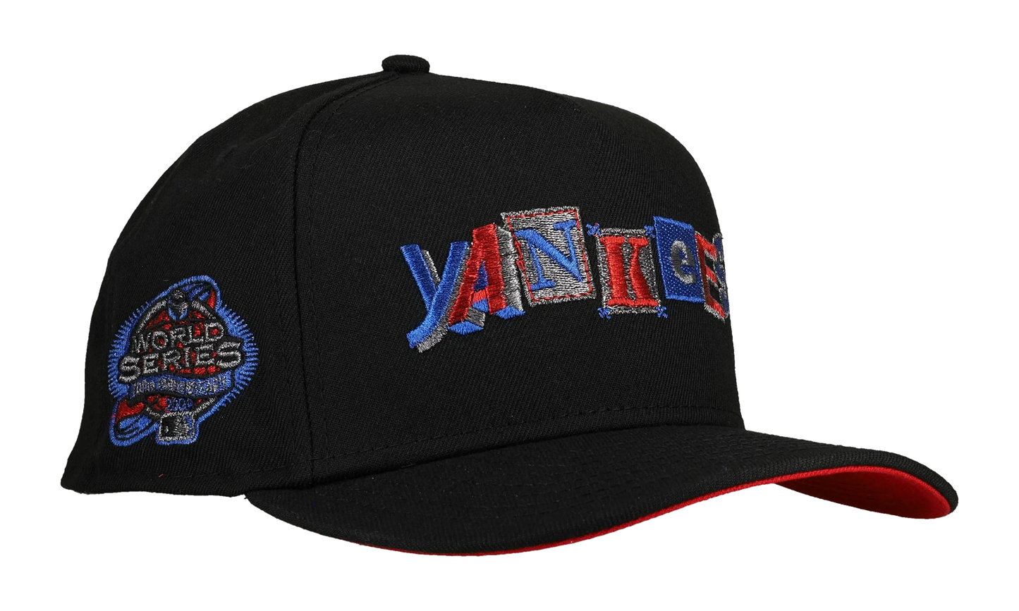 9FIFTY New York Yankees 2003 World Series A Frame Snapback Hat "Black / Metallic" NE268