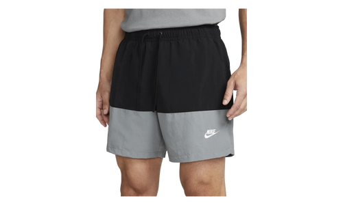 Club Woven Color-Blocked Shorts "Black / Smoke Grey / White" FB7811 010