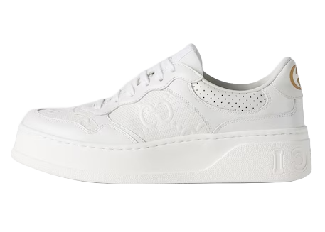 GG Embossed White Leather (Women's)