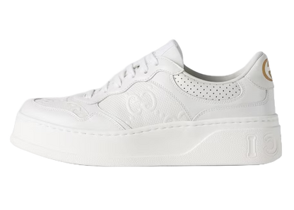 GG Embossed White Leather (Women's)